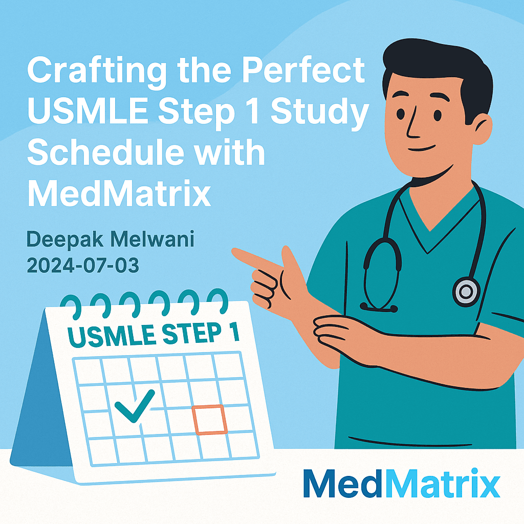 Crafting the Perfect USMLE Step 1 Study Schedule with MedMatrix